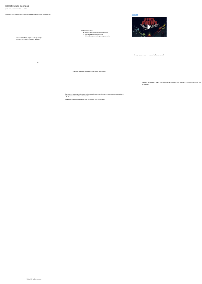 A 2022 record: objects reacting to elements, with references and per state rules.